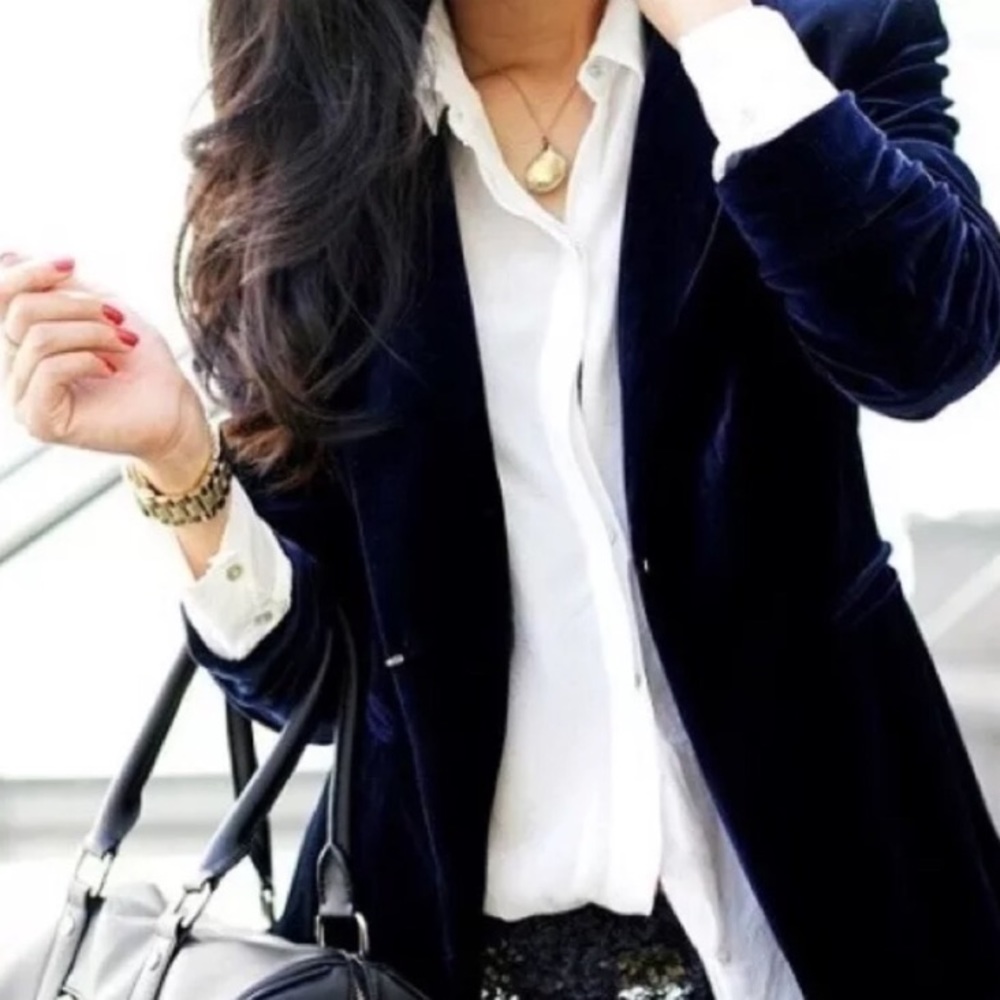 J.crew velvet blazer
